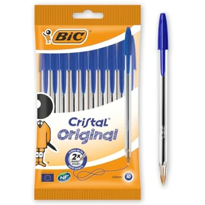 Image de 10 Stylos bille CRISTAL® bleu
