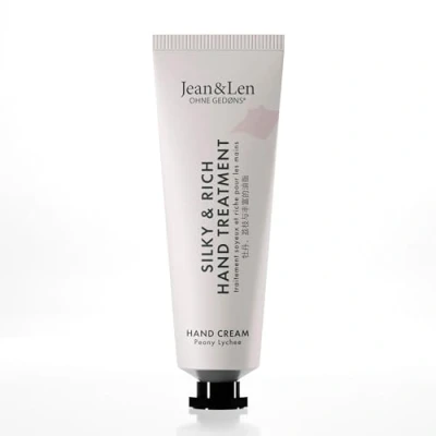 Afbeelding van Jean &amp; Len mini Silky Rich Treatment Peony Lychee, 100% recyclebare aluminium buis (zonder deksel), praktische reismaat, zorgt voor zachte handen, handcrème, crème