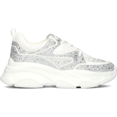 Afbeelding van Steve Madden Jprivy Sneakers laag voor kinderen, Maat: 34, White Imitatieleer/ textiel