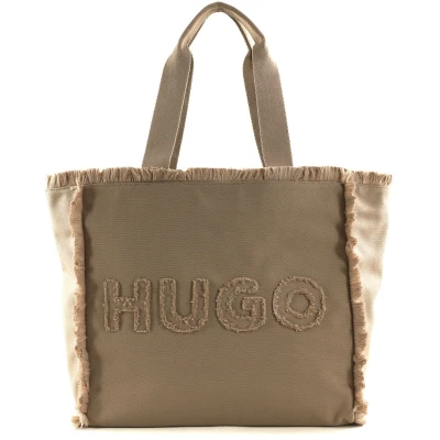 Afbeelding van HUGO Becky TOTE Shopper, Dames, Maat: One Size, Dark beige