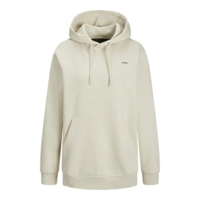Image de Jack &amp; Jones Jxabbie RLX Ls Every Hood SWT Noos Sweatshirt à Capuche, Moonbeam/imprimé : Logo Jjxx Noir, S Femme