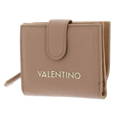 Afbeelding van Valentino Bags Brixton Dames drukknop portemonnee Kunstleer Bruin