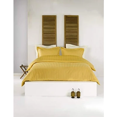 Afbeelding van De Witte Lietaer Zygo � dekbedovertrek tweepersoons 200x220 cm &amp; twee kussenslopen 60x70 ochre