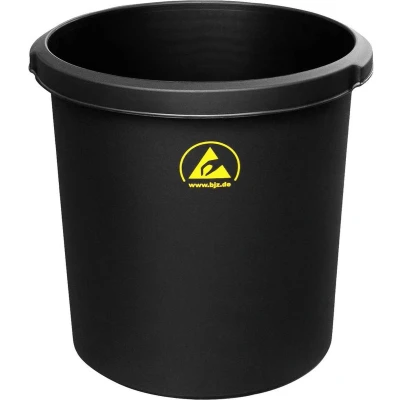 Afbeelding van BJZ A 34062 Prullenbak ESD 18 l (Ø x h) 310 mm 320 Kunststof Zwart 1 stuk(s)