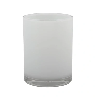 Afbeelding van MSV Badkamer drinkbeker/tandenborstelhouder Aveiro PS kunststof wit 7 x 9 cm