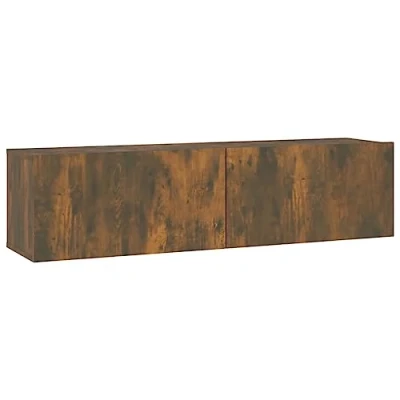 Image de vidaXL Armoire murale TV Chêne fumé 120x30x30 cm Bois d&#039;ingénierie815099
