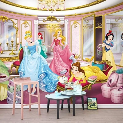 Afbeelding van Komar Disney Princess Mirror Prinsessen Fotobehang 368x254cm