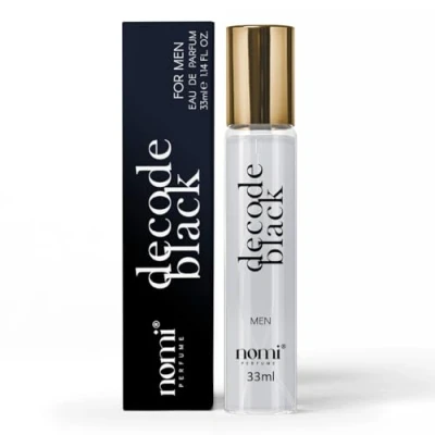 Afbeelding van Nomi Perfume Decode Black Eau de Parfum voor heren, met 20% geuroliën, geur bestuurder en auto, 33 ml