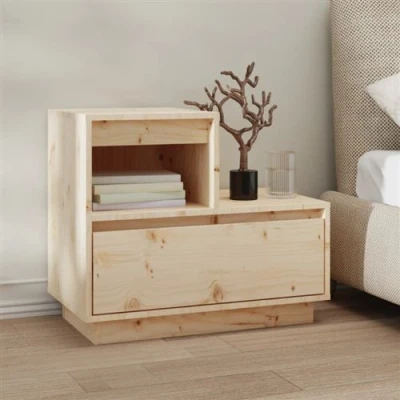 Afbeelding van Nachtkastje 60X34X51 Cm Massief Grenenhout 1 / Naturel