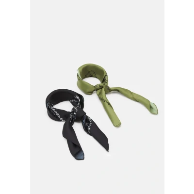 Afbeelding van Urban Classics Bandana Unisex 2 PACK Halsdoek, Heren, Maat: One Size, Black/olive