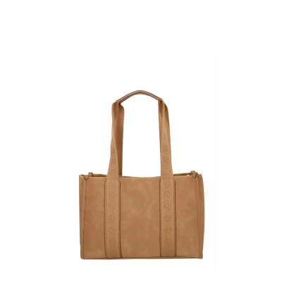 Afbeelding van TOM TAILOR Shopper schoudertas Yara Zip Camel Lichtbruin