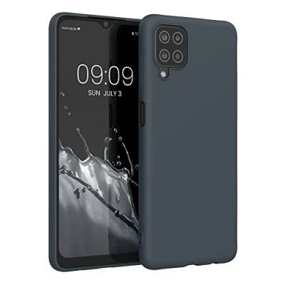 Afbeelding van kwmobile telefoonhoesje geschikt voor Samsung Galaxy A12 Hoesje smartphone Back cover in bosbesblauw