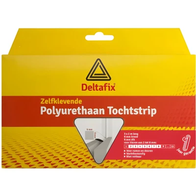 Afbeelding van Deltafix Tochtstrip tochtwering wit zelfklevend universeel 6 m x 9 mm