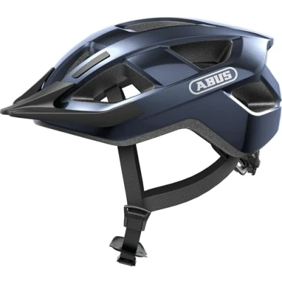 Afbeelding van ABUS Aduro 3.0 LED fietshelm sportieve stadshelm in elegant design Voor dagelijkse en wandelingen Met achterlicht dames heren Maat M, blauw