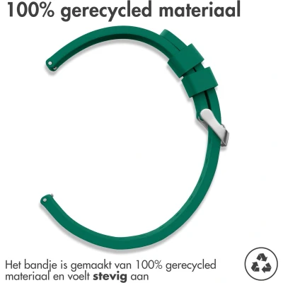 Afbeelding van iMoshion Siliconen 24 mm bandje Geschikt voor Suunto 7 / 9 (Baro) Sony Smartwatch 2 Donkergroen