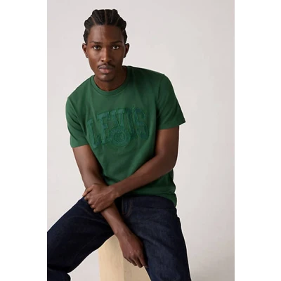 Afbeelding van Levi&#039;s Graphic Crewneck Tshirt print, Heren, Maat: XS, Sycamore