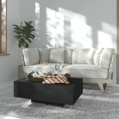 Afbeelding van Salontafel 85x55x31 cm spaanplaat zwart