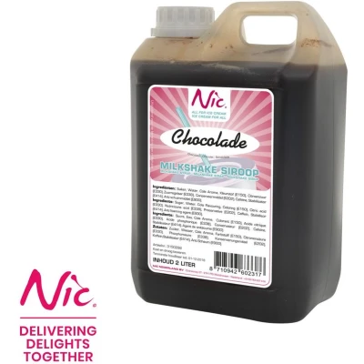 Afbeelding van Nic Milkshakesiroop Chocolade 2l