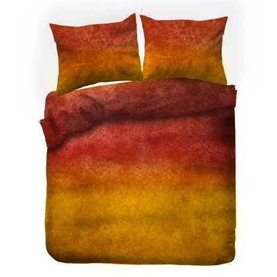 Afbeelding van Kayori Gassho flanel dekbedovertrek Lits jumeaux (240x200/220 cm + 2 slopen) Goud