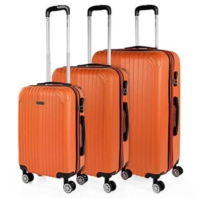 Afbeelding van ITACA set van 3 trolley koffers, 50, 60 en 70 cm, ABS, uitbreidbaar, hard, stevig licht, telescopisch handvat 4 wielen, geïntegreerd slot, voordelig