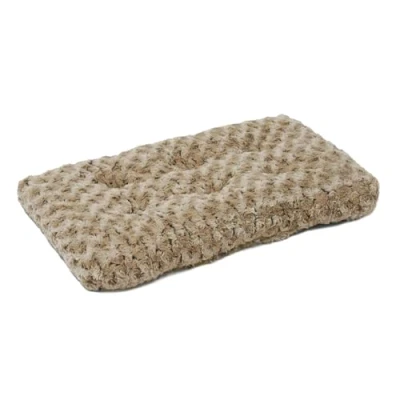 Afbeelding van MidWest Homes for Pets Huisdierenbed van bont, bedrukt met arabesken, mocha, 43,18 x 27,94 cm