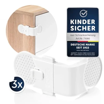 Afbeelding van Reer Kinderslot voor lade en kastdeuren tape 3 stuks