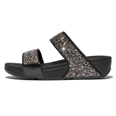 Afbeelding van Fitflop LULU Sandales à paillettes multitons pour femme, Noir, pointure 39, 39 EU