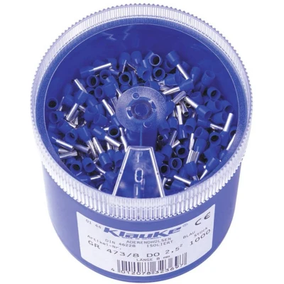 Afbeelding van Klauke GR4738DO Assortiment adereindhulzen 2.5 mm² Deels geïsoleerd Blauw 1000 onderdelen