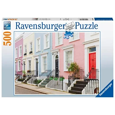 Afbeelding van Ravensburger puzzel Kleurrijke huizen in Londen Legpuzzel 500 stukjes