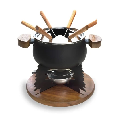 Afbeelding van Cosy &amp; Trendy Fondueset 6 personen zwart 2 liter