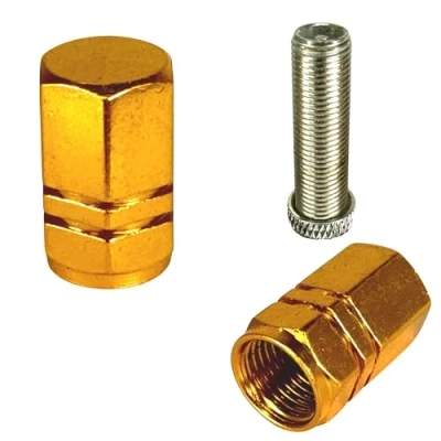 Afbeelding van Fantic26 2 stuks aluminium AV auto/Schrader ventieldoppen voor I MTB E bike vork schokdemper motorfiets 1 paar (goud)