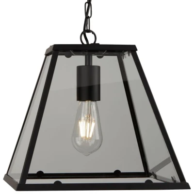 Afbeelding van Searchlight Lanterns Hanglamp 30 X 150 Cm Mat Zwart