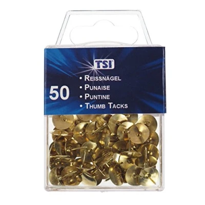 Afbeelding van TSI 48008 punaises, goudkleurig, 50 stuks