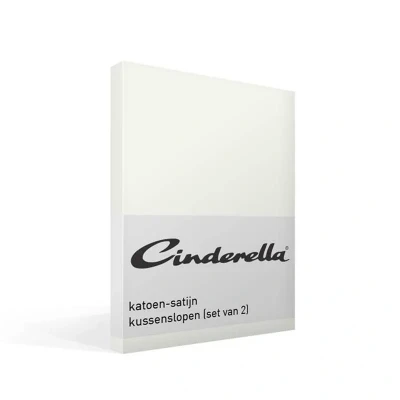 Afbeelding van Cinderella Sundays Kussenslopen Satijn 60x70 cm Ivoor Set van 2
