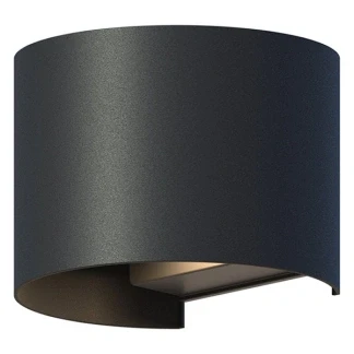 Afbeelding van Calex LED Wandlamp Verona Oval Up &amp; Down Verstelbare Stralingshoek 7W Tuinverlichting Modern Design Warm Wit Licht Voor Binnen en Buiten Zwart