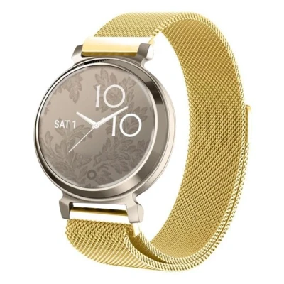 Afbeelding van Milanese bandje Goud Garmin Lily 2 RVS Horlogebandje