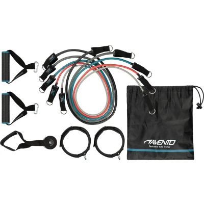 Afbeelding van Avento Weerstandsbanden Set Tube Trainer Weerstandstubes 5 levels Zwart/Multi