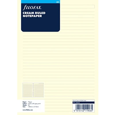 Afbeelding van Filofax 343032 navulverpakking voor A5, gelinieerd, crèmekleurig