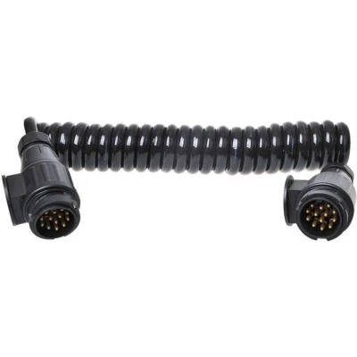 Afbeelding van Pro Plus Spiraalkabel Verlengkabel 3.5 meter 13 Aderige Kabel met 2 x Polige Stekkers PVC