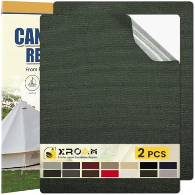 Afbeelding van Patch autocollant en tissu imperméable, 21 x 30 cm, pour meubles d&#039;extérieur, couvertures de bateau, canapés, tentes, chaises salon, protection solaire, vert foncé