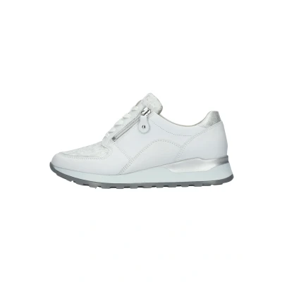 Afbeelding van Waldläufer Porto Sneakers laag, Dames, Maat: 38, Weiß Leer/ synthetisch