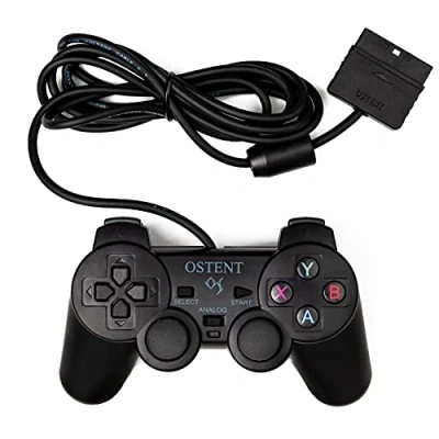 Image de OSTENT Câblé Analogique Contrôleur Gamepad Joystick Joypad Compatible pour Sony PS2 PSone PSX Console Double Shock Jeux Vidéo