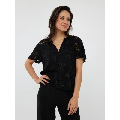 Afbeelding van EsQualo Blouse Allover Embroidery