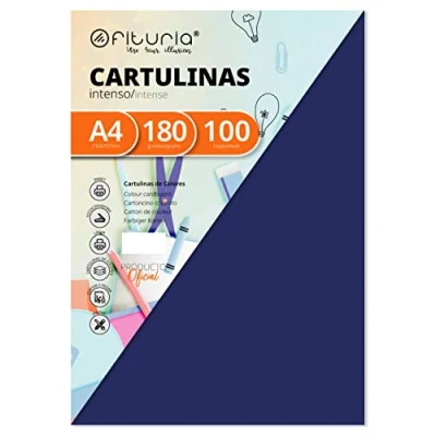 Afbeelding van Color Azul Oscuro Tamaño A4 180g 100 stuks