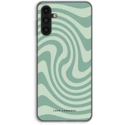 Afbeelding van Case Company® hoesje geschikt voor Samsung Galaxy A04s Swirl Groen Soft Cover Telefoonhoesje Bescherming aan alle Kanten en Schermrand