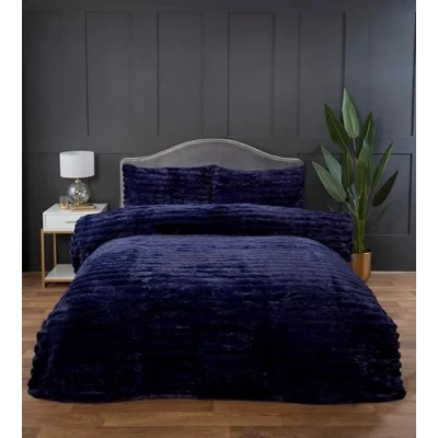 Afbeelding van Rabbit Faux Fur dekbedovertrek Blauw tweepersoons 200 x cm + 50 75