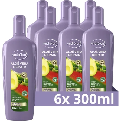 Afbeelding van 6x Andrelon Shampoo Aloe Vera Repair 300 ml