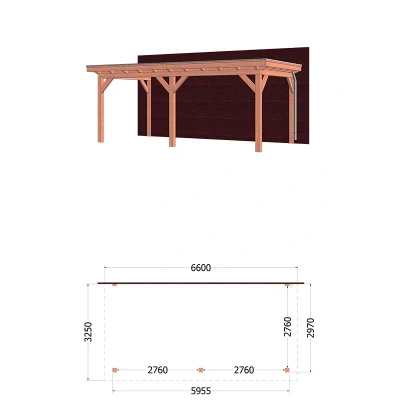 Afbeelding van Trendhout Lucca Veranda 790x390 cm Douglashout