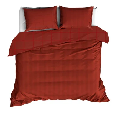 Image de de Witte Lietaer Zygo housse couette Grande taille (240x220 cm + 2 taies d&#039;oreiller) Rouge