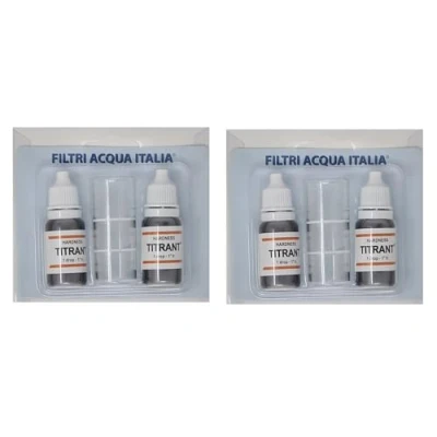 Afbeelding van Filtri Acqua Italia Titrant Waterhardheidsanalyseset (Franse graden) voor het meten van kalksteen, 4 delige set